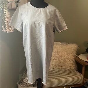 Light Blue Jean Short Sleeve Dress